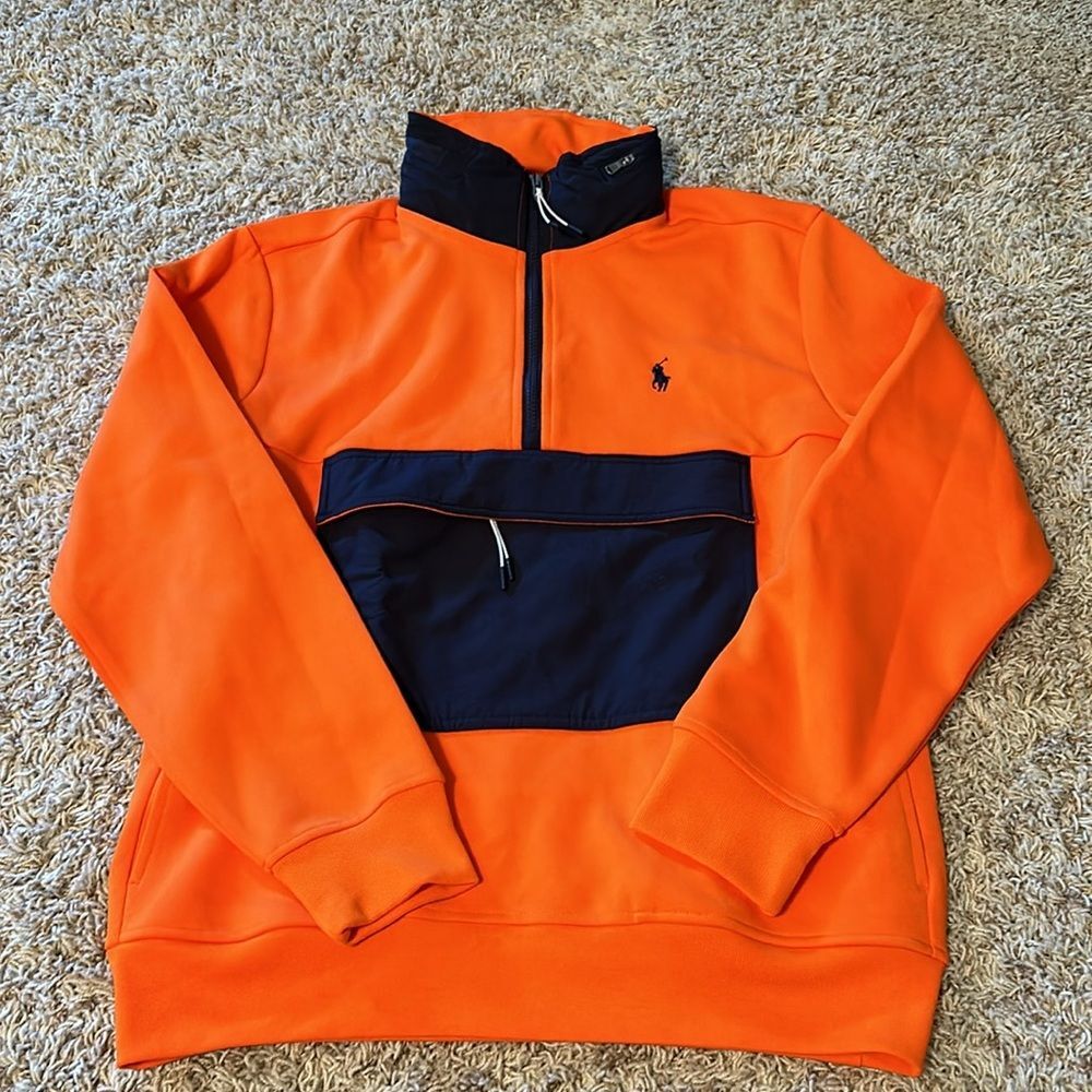 Polo Ralph Lauren- Navy/Red Quarter Zip Pullover - Size S